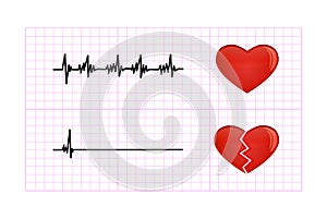 Heartbeat diagram illustration