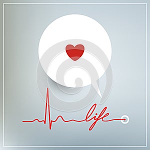 Heartbeat ekg pulse