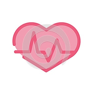 Heartbeat health icon shape. Vector photo