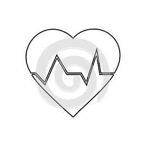 heartbeat icon. Element of fire guardfor mobile concept and web apps icon. Outline, thin line icon for website design and