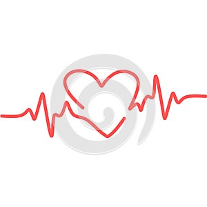 Heartbeat icon. Heart pulse. cardiogram. Beautiful healthcare, medical. Modern simple design. Icon, sign or logo. beat pulse icon