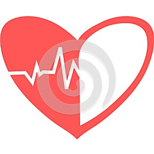 Heartbeat icon. Heart pulse. cardiogram. Beautiful healthcare, medical. Modern simple design. Icon, sign or logo. beat pulse icon