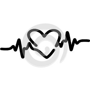 Heartbeat icon. Heart pulse. cardiogram. Beautiful healthcare, medical. Modern simple design. Icon, sign or logo. beat pulse icon.