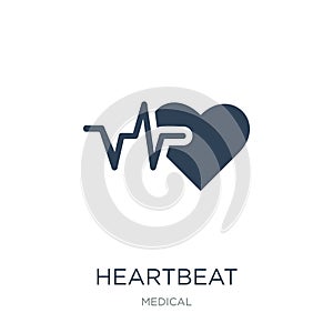 heartbeat icon in trendy design style. heartbeat icon isolated on white background. heartbeat vector icon simple and modern flat