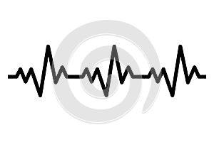 Heartbeat line icon. Heart rhytm. ECG. Cardiogram