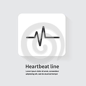 heartbeat line icons. Pulse Rate Monitor. Vector illustration