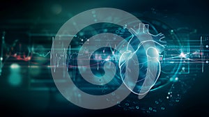 Heartbeat Line Morphing into Digital Code