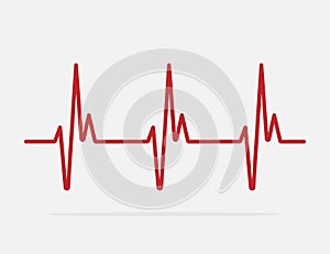 Heartbeat line vector icon