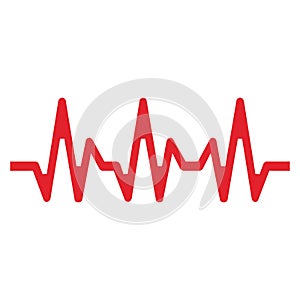 Heartbeat line on a white background. Vector illustration EPS10