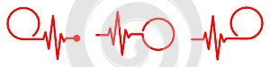 Heartbeat medical icon. Vector illustration