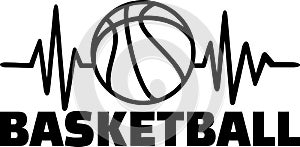 Basketball heartbeat line photo