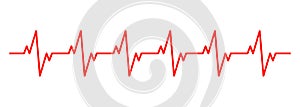 Heartbeat rhythm line icon. Cardiogram. Vector on isolated white background. EPS 10