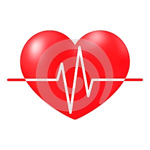 Heartbeat sign, medical cardiogram