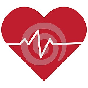 Heartbeat vector , heart beat pulse icon