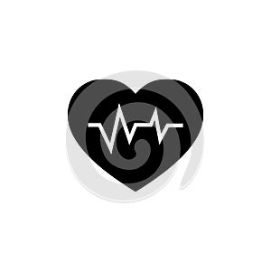 Heartbeat vector icon. symbol