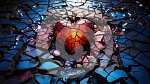 Heartbreak Art and Shattered Heart A Longing and Pain of Rejected Love AI generated