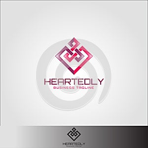 Heartedly - Lovely Heart logo Template