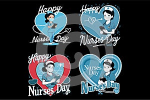 Heartfelt Gratitude: Happy Nurses Day, Nurse T shirt design photo