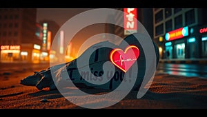 Heartfelt Message Glows In Dark photo