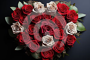 A heartfelt message of thanks crafted in red roses, valentine, dating and love proposal image