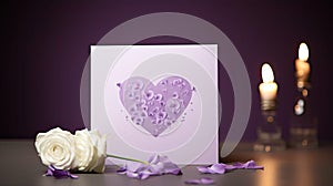 heartfelt purple font photo