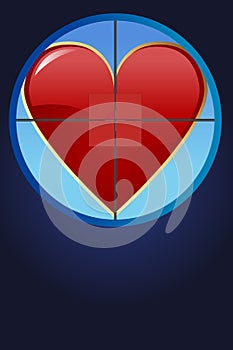 Hearth on cross hair