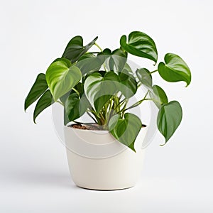 Heartleaf Philodendron on a plain white background - isolated stock pictures