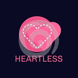 Heartless Love abstract logo concept design