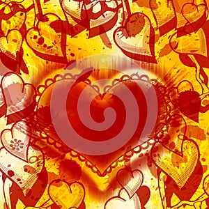 Hearts background