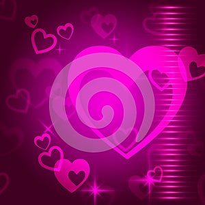 Hearts Background Means Love Passion And Romanticism
