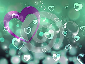 Hearts Background Means Romance Partner And Affection