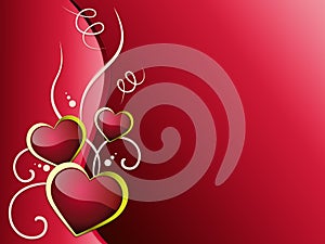 Hearts Background Means Romanticism Passion And Love photo