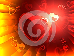 Hearts Background Means Valentines Wallpaper Or Romanticism photo