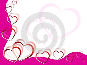 Hearts Background Shows Love Desire And Pink