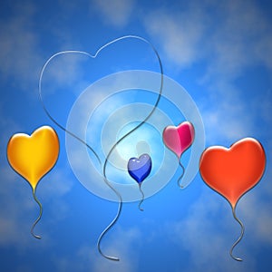 Hearts ballon photo
