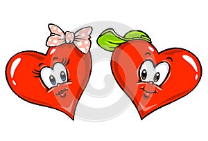 Hearts Cartoon Illustration