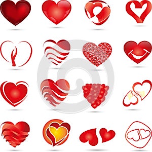 Hearts collection, logo, button
