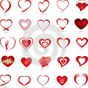 Hearts collection, logo, button