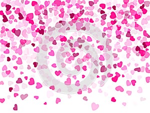 Hearts confetti flying vector background graphic design photo