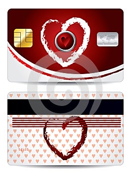 Hearts credit card design