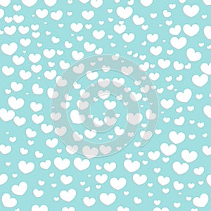 Hearts Design Background. Greeting Card Valentine Day. Vector illustration. Heart pattern. Falling Confetti. EPS 10.