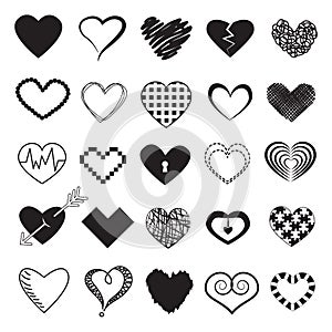 Hearts Design Icons Set