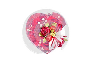 Hearts and flowers to Valentine on an isolated white background