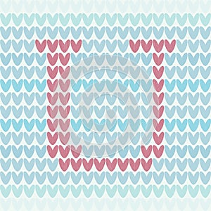 Hearts forming the letter u. Vector illustration decorative design