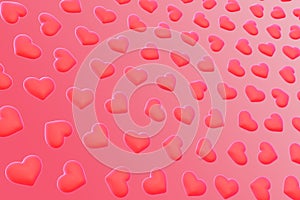 Hearts grid background