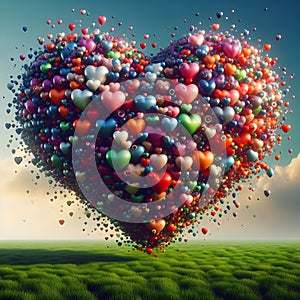 Hearts in Harmony: A Whimsical Dance Above a Focal Point.