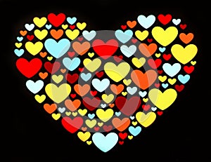 Hearts in Heart Shape