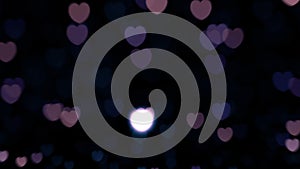 Hearts Holiday Lights Overlay Motion Background