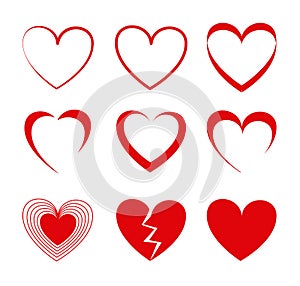 Hearts icons