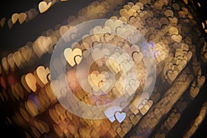 Hearts lights. Beautiful valentines day background